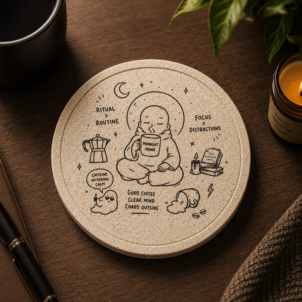 MIDNIGHT MONK RITUAL COASTER (Set of 2)